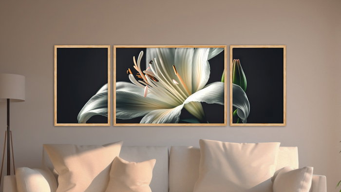 Wallity Huhu309 Cuadro Decorativo de 3 Piezas Multicolor